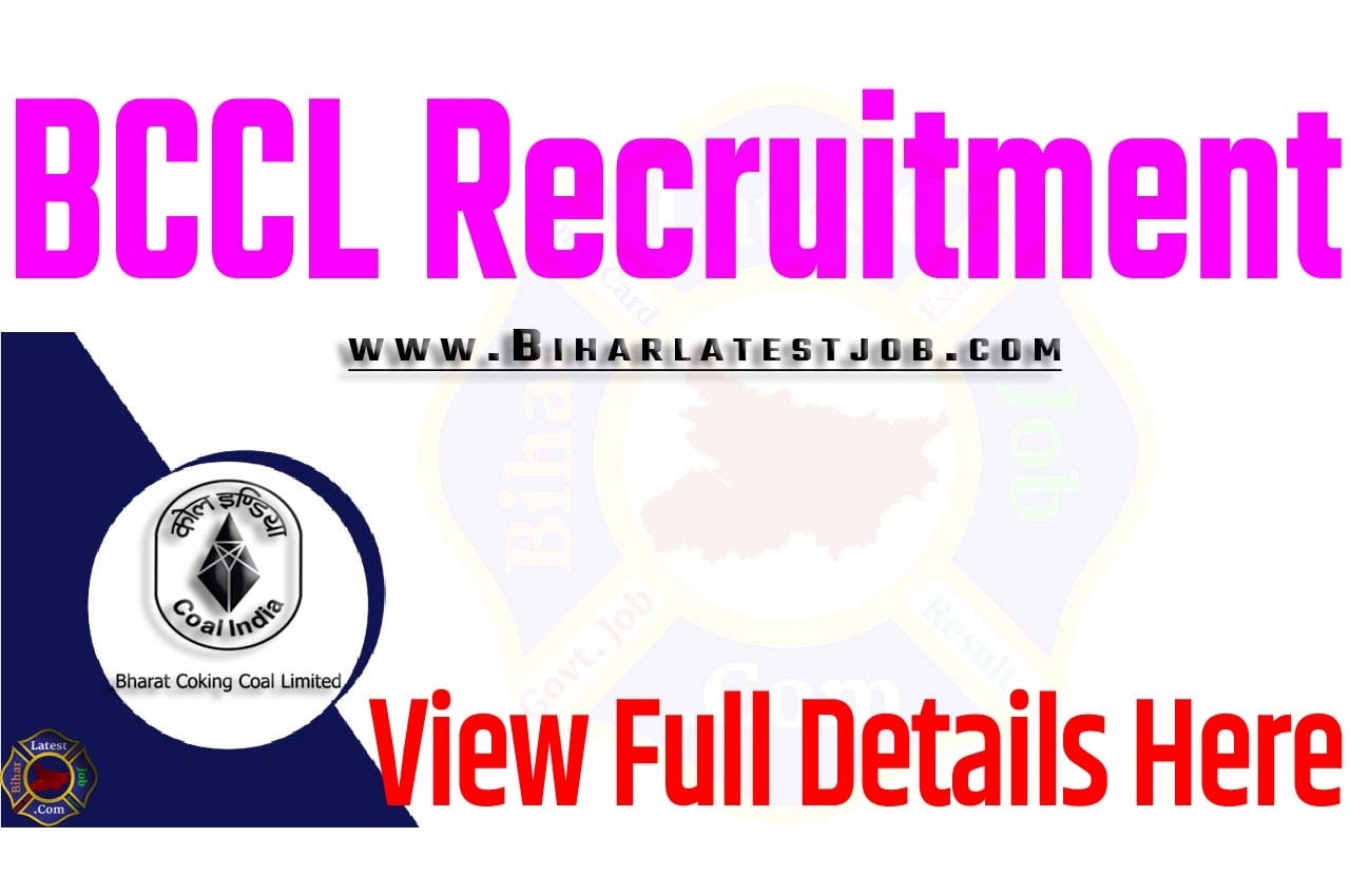 BCCL Recruitment 2023 Educational Qualification, Age Limit, How To Apply