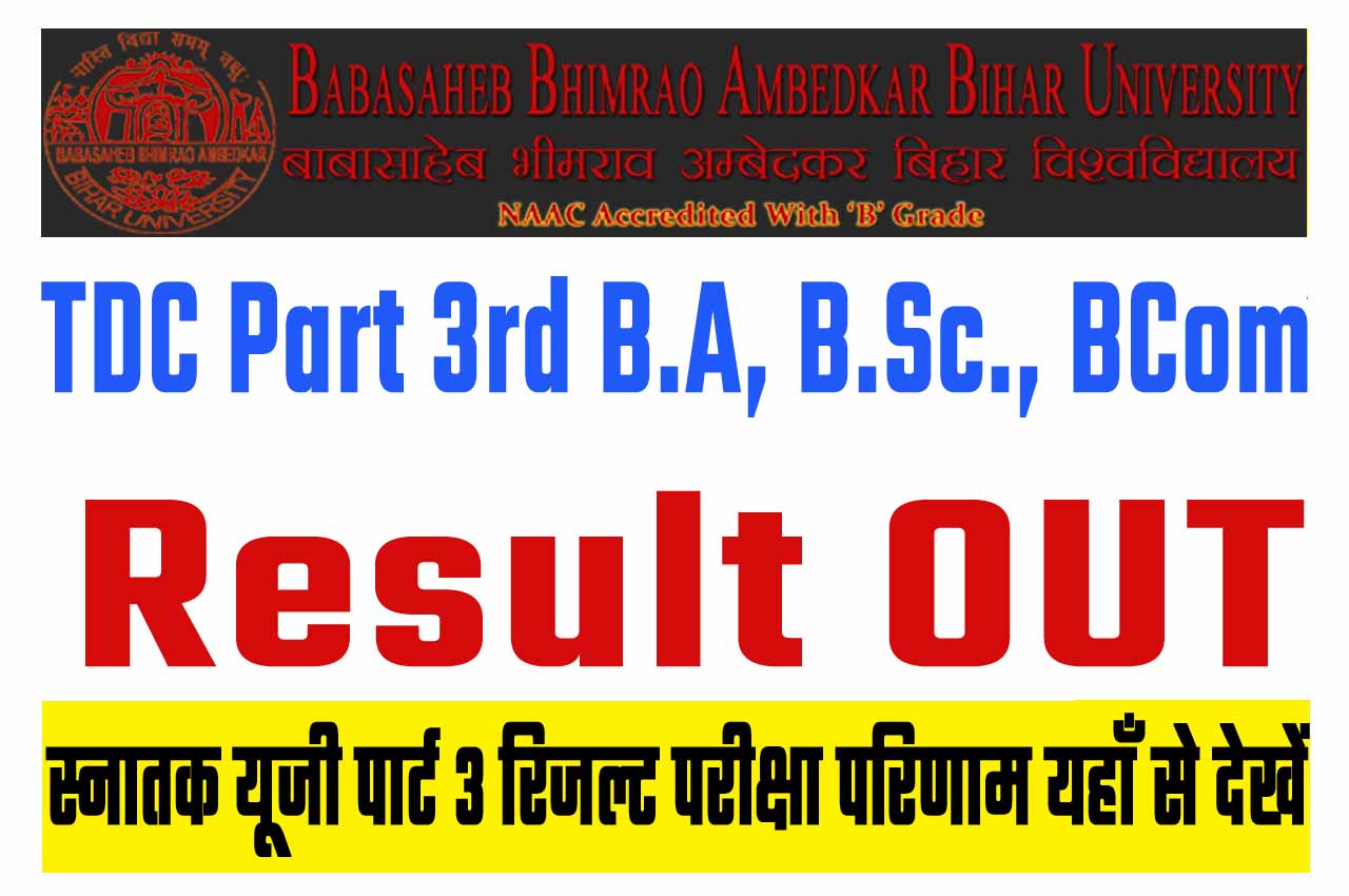 BRABU Part 3 Result 2020-23 B.A, B.Sc., BCom बीआरएबीयू टीडीसी पार्ट 3 रिजल्ट 2023 परीक्षा परिणाम यहाँ से देखें @www.brabu.net