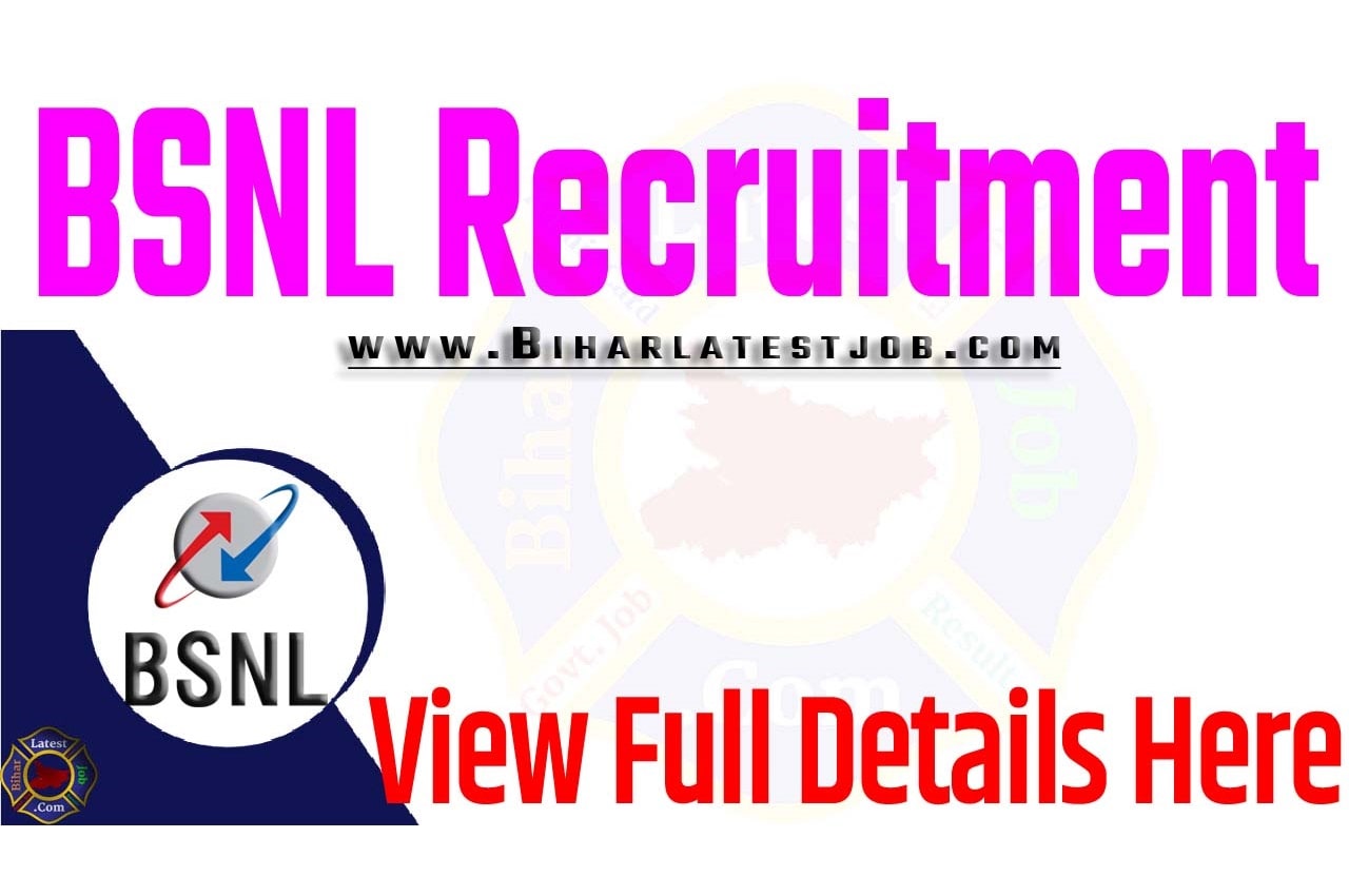 BSNL Recruitment 2023 Educational Qualification, Age Limit, How To Apply