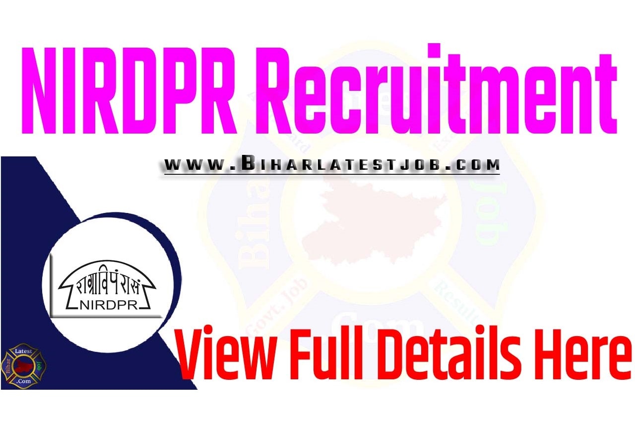 NIRDPR Recruitment 2023 Educational Qualification, Age Limit, How To Apply
